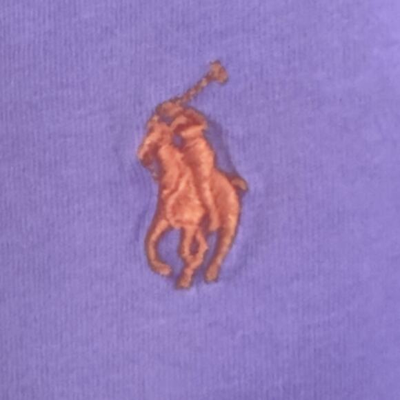 Polo Ralph Lauren Mens XL Cotton T-Shirt Purple Orange Pony Single Stitch - Picture 5 of 10